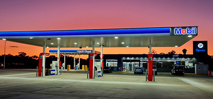 Mobil branded service station