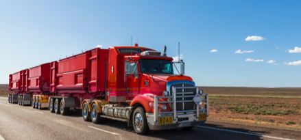 Road train in the outback