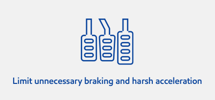 Limit unnecessary braking and harsh acceleration